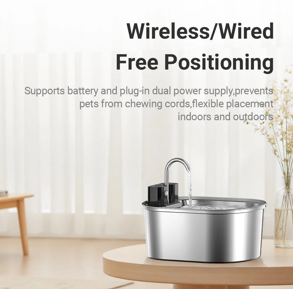Catify™ 3.2L Smart Stainless Steel Fountain